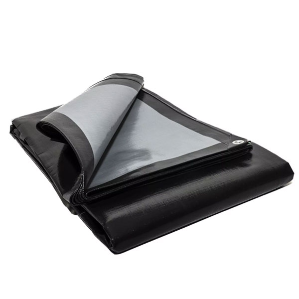 Heavy Duty 240gsm Black Waterproof Tarpaulin Builders Tarp Ground Sheet 