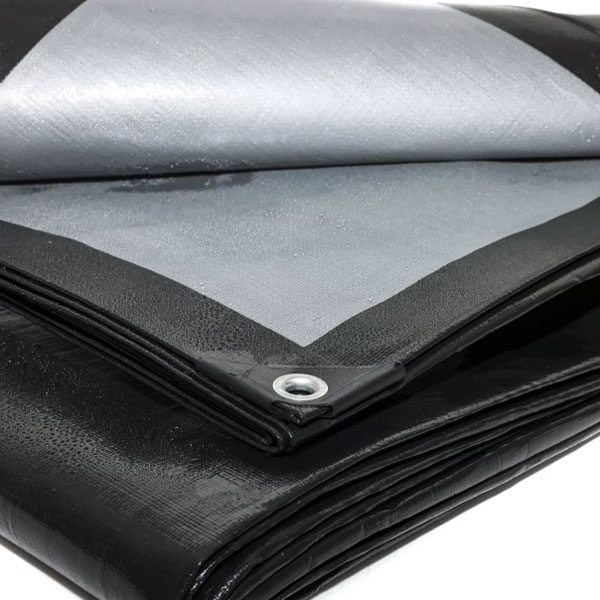 Heavy Duty 240gsm Black Waterproof Tarpaulin Builders Tarp Ground Sheet 