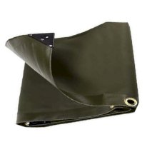 Heavy Duty 560GSM Rot Proof Olive Green PVC Tarpaulins