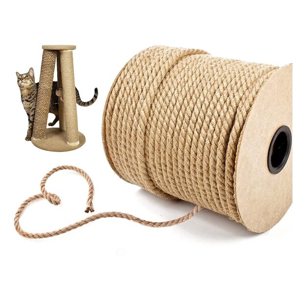 Natural Braided Twisted Hessian Cord Sash Ropes for Garden Decking & Boating 