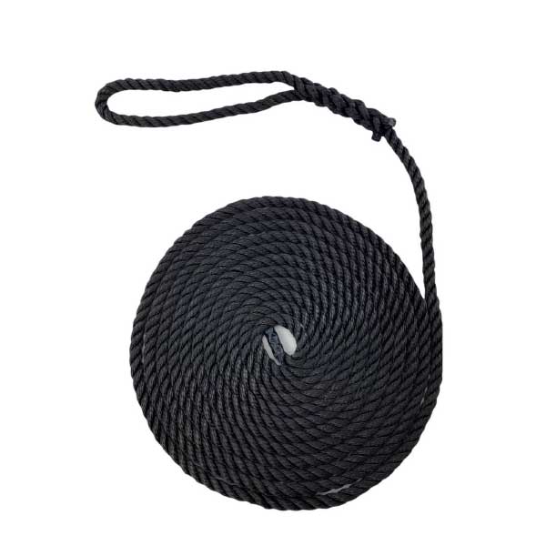 High Strength 2 Pieces Softline Warps Boat Lines Black Mooring Ropes