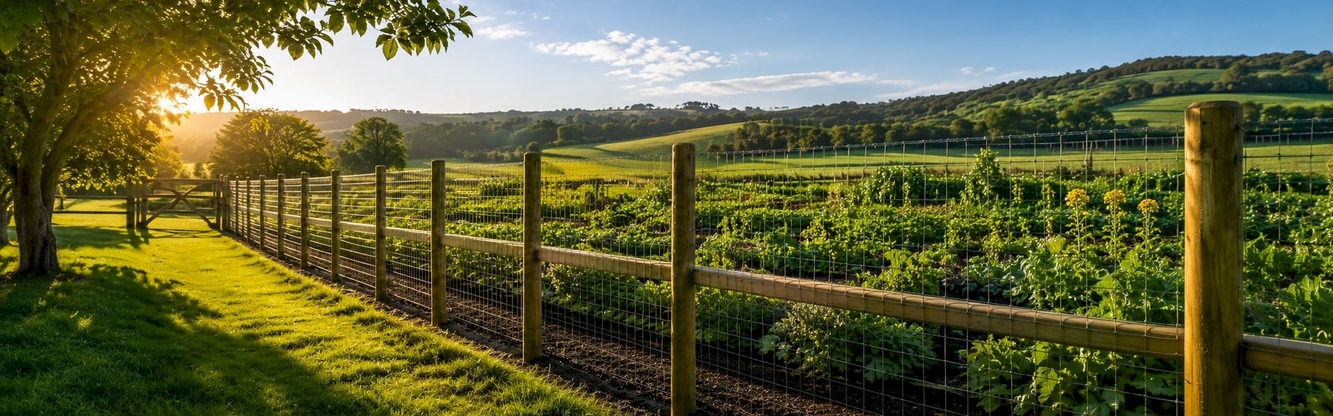 Farm fencing and netting used for livestock and crops