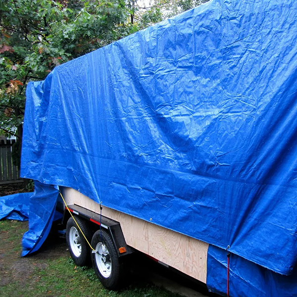 Multipurpose Blue Tarpaulin Waterproof Furniture Caravan Cover Sheet - 60 GSM 