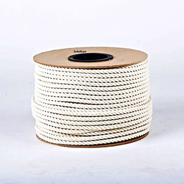 Natural Pure Cotton 3 Strand Braided Twisted Cord Twine Sash Rope 