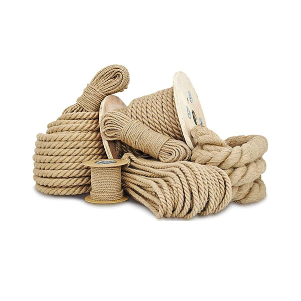 10mm Thick Natural Twisted Hessian Braided Jute Rope For Decking Garden & Boating Sash 