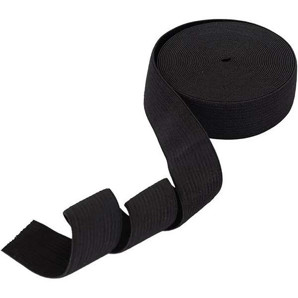 25mm Flat Elastic Stretch Webbing Black Premium Grade Strap