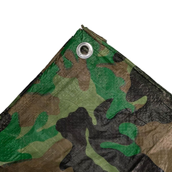 Strong 90 GSM Waterproof Camo Tarpaulin Camp Cover Army Basha