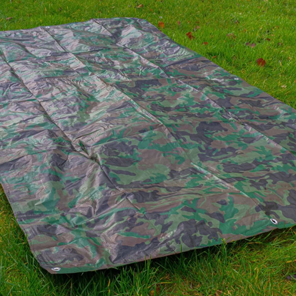 Strong 90 GSM Waterproof Camo Tarpaulin Camp Cover Army Basha